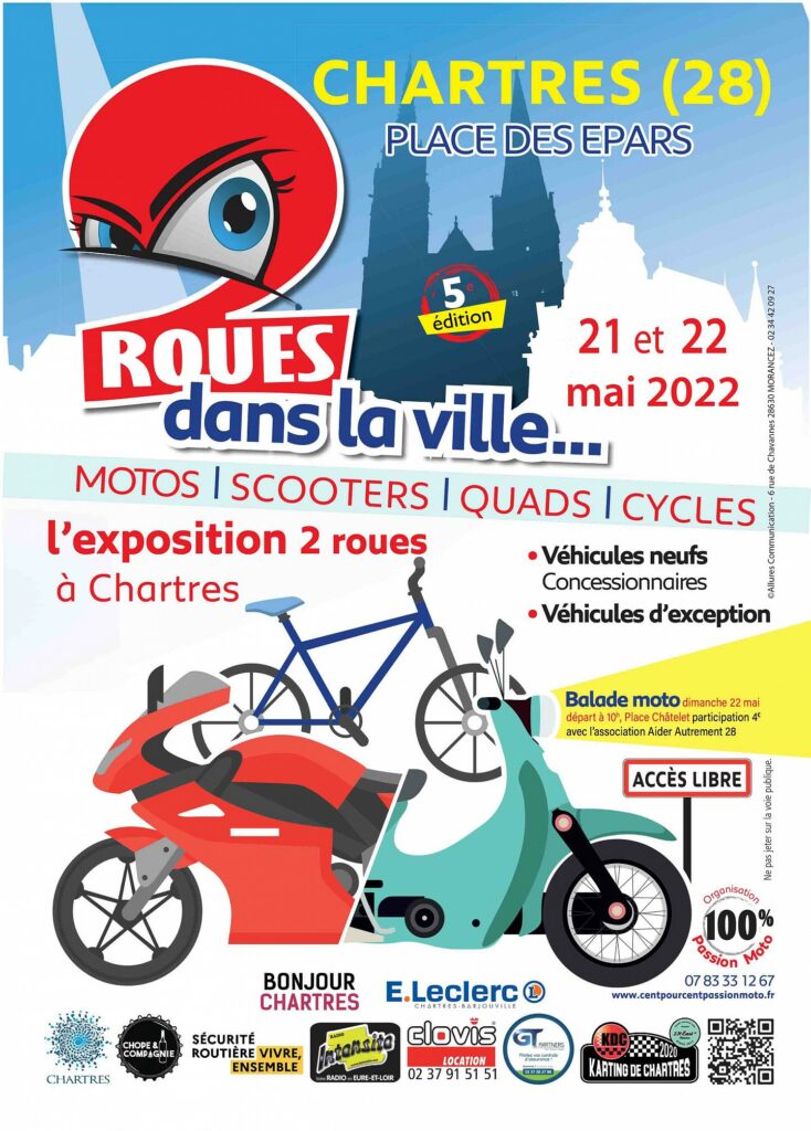 Activités du club moto. Participation au salon des associations de Chartres.